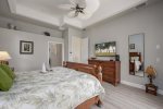 Master suite with King Size Bed reading lambs adjoining bathroom